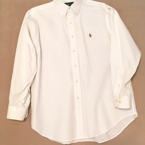 Men’s Ralph Lauren CLASSIC FIT Sz 16 1/2 - 32/33 White Button Down Casual Shirt